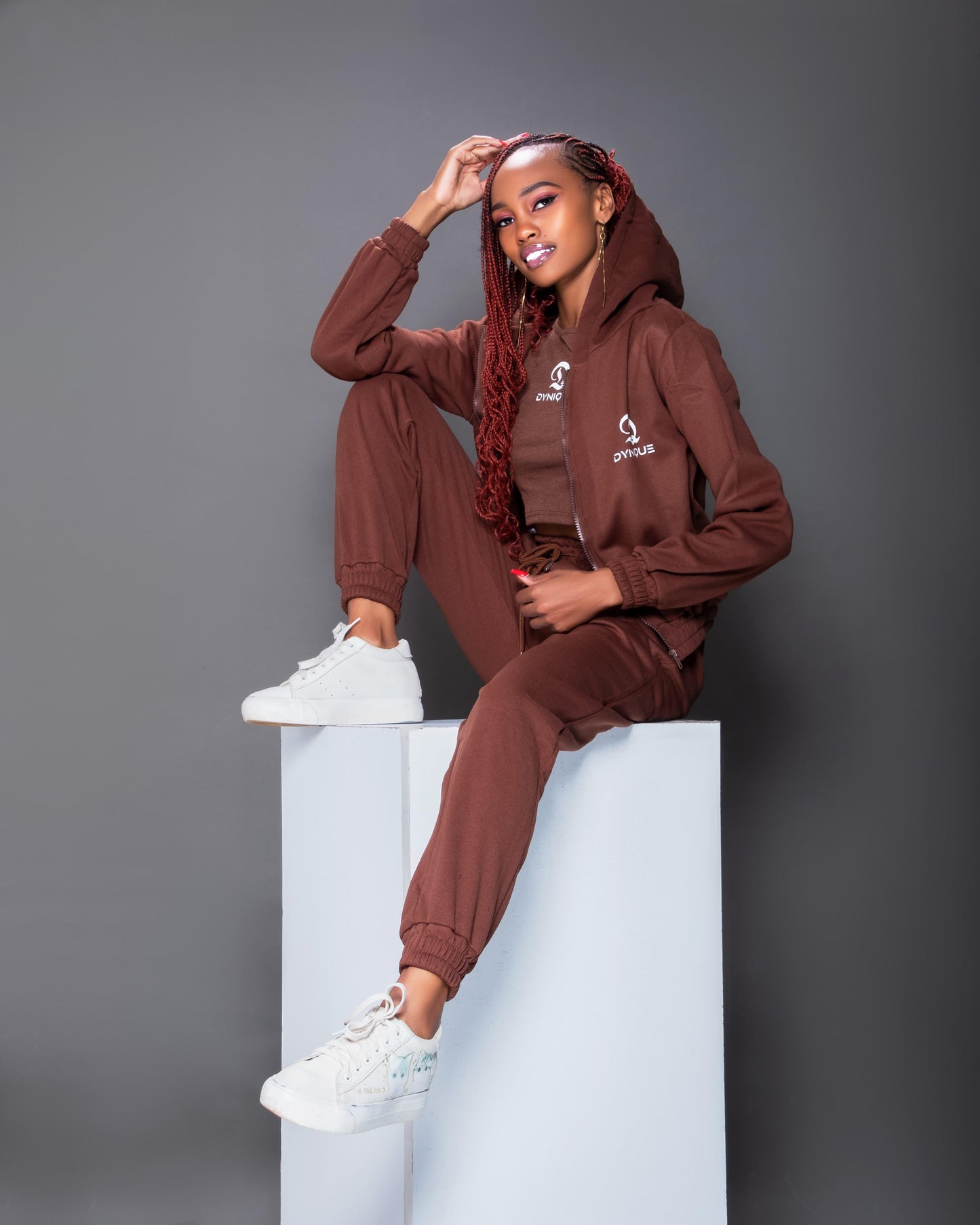Cropped Tank + Zip-Up Hoodie Set