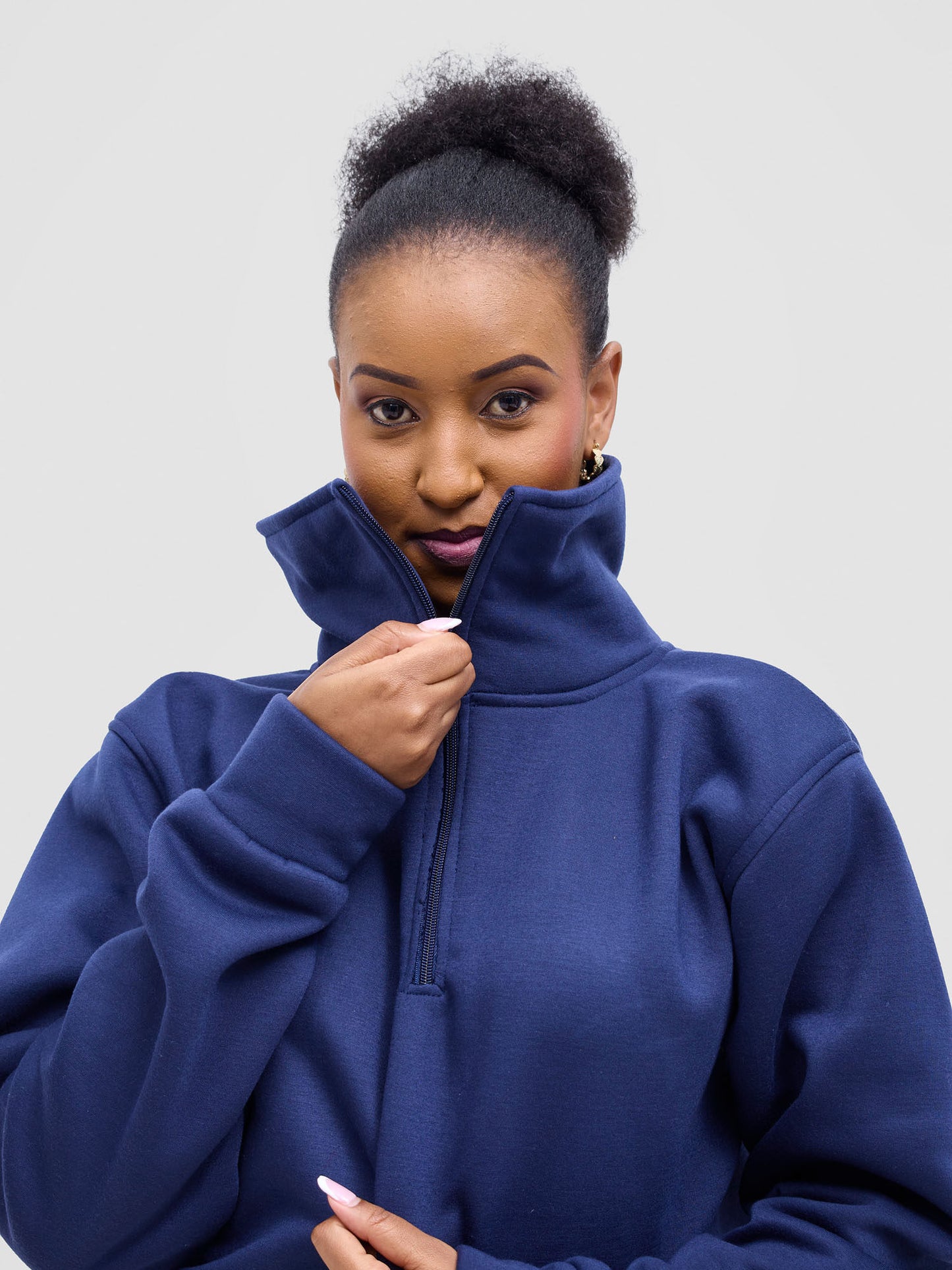 Dynique High-Neck Pullover